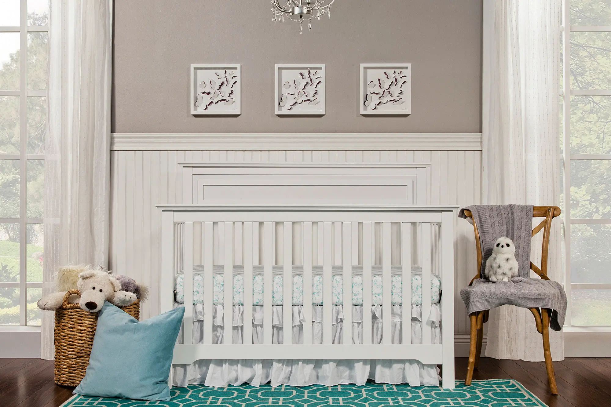 White Classic 4-in-1 Convertible Crib - Autumn-2