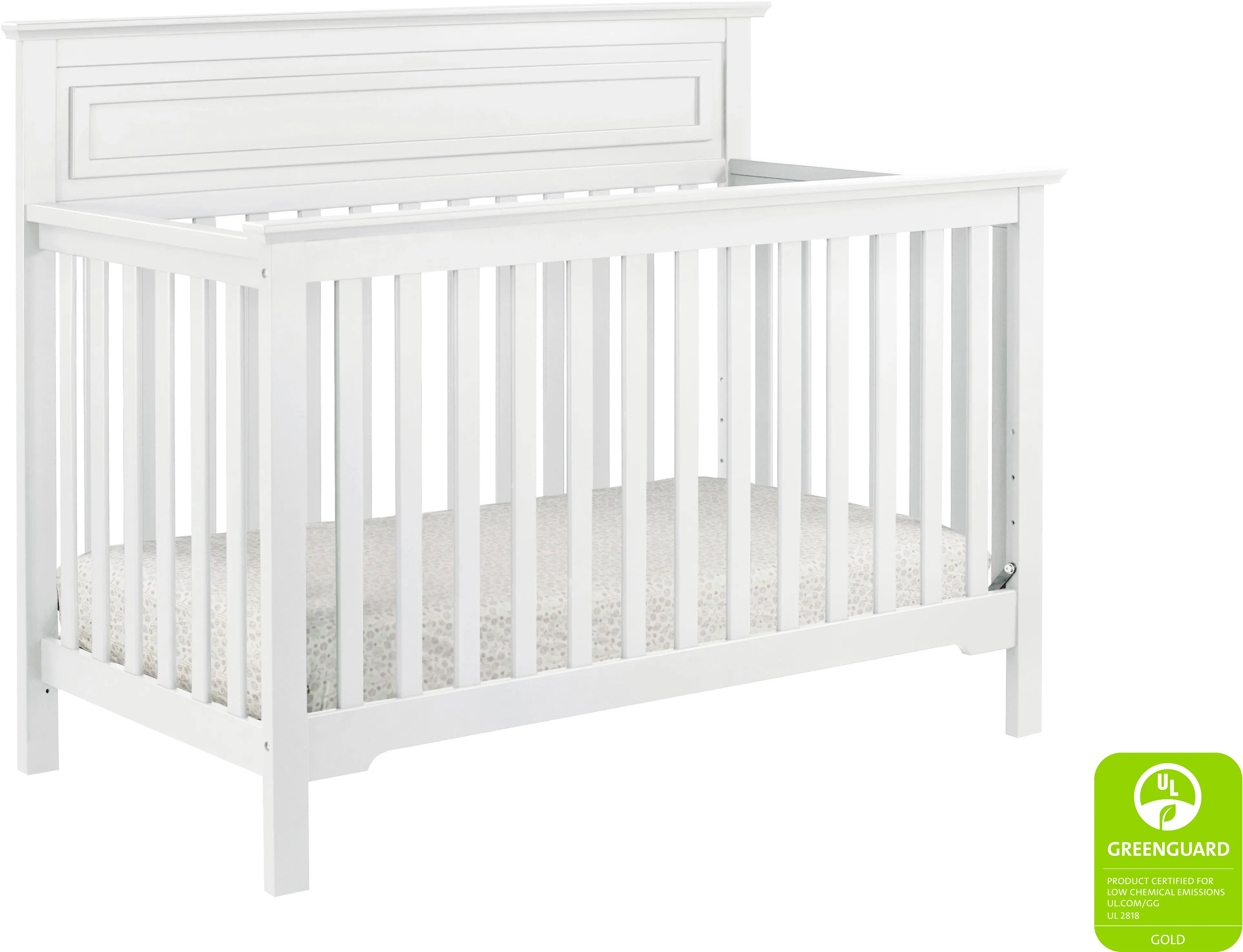 White Classic 4-in-1 Convertible Crib - Autumn-1