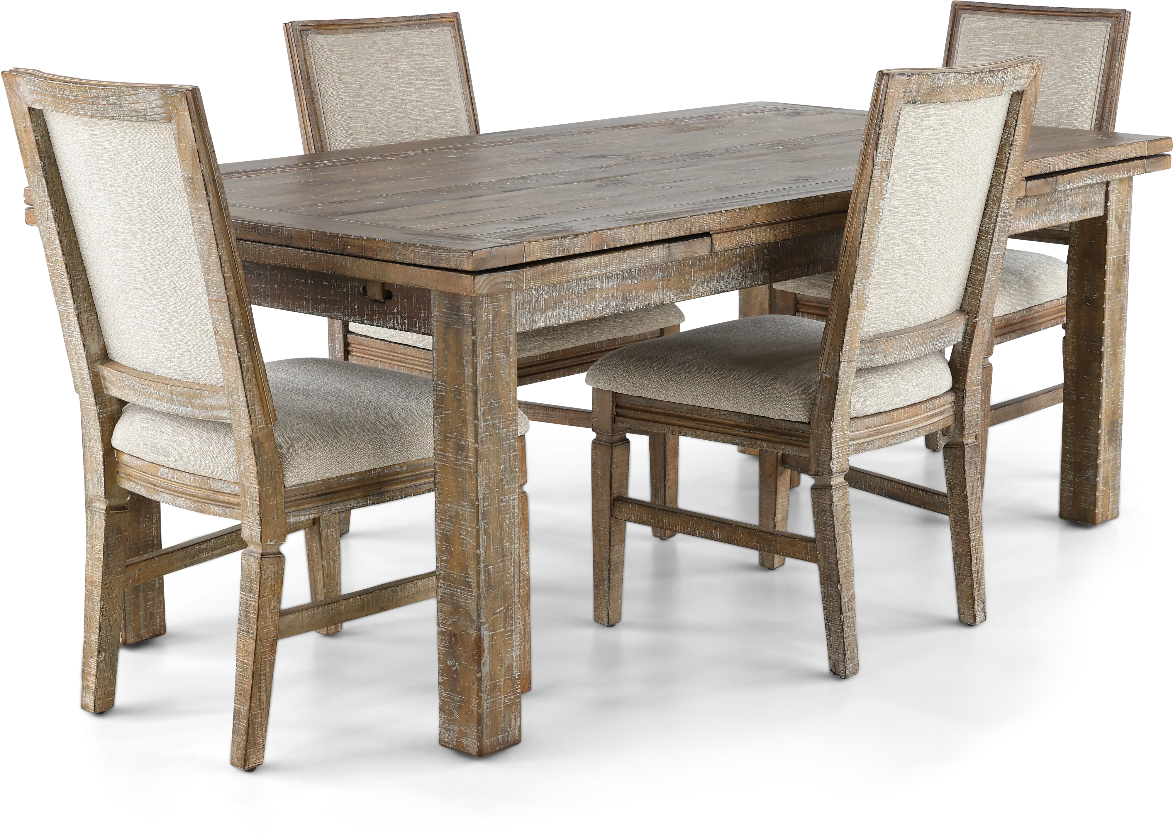 Interlude II Weathered Pine 5 Piece Dining Room Set-1