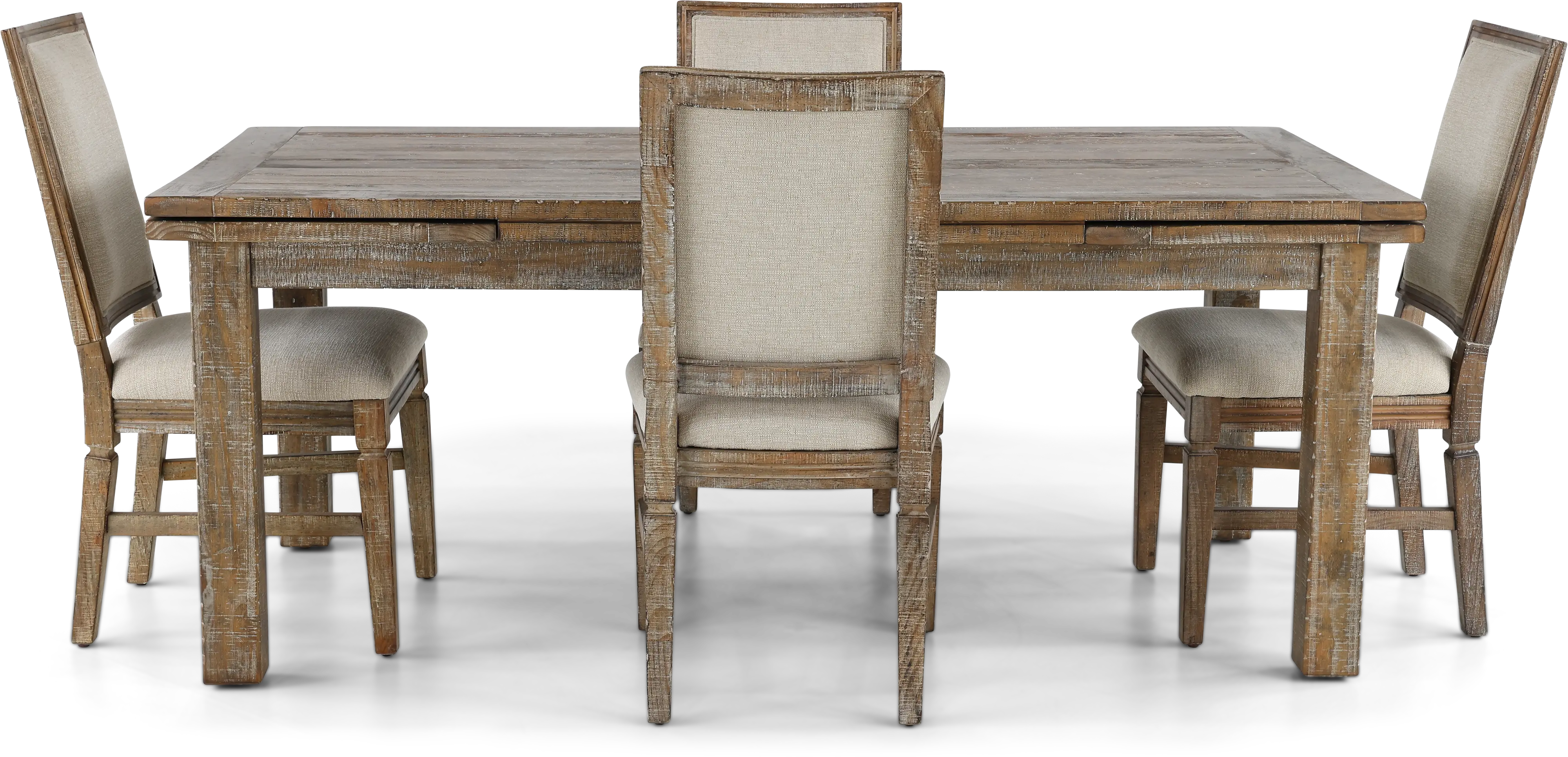 Interlude II Weathered Pine 5 Piece Dining Room Set-3