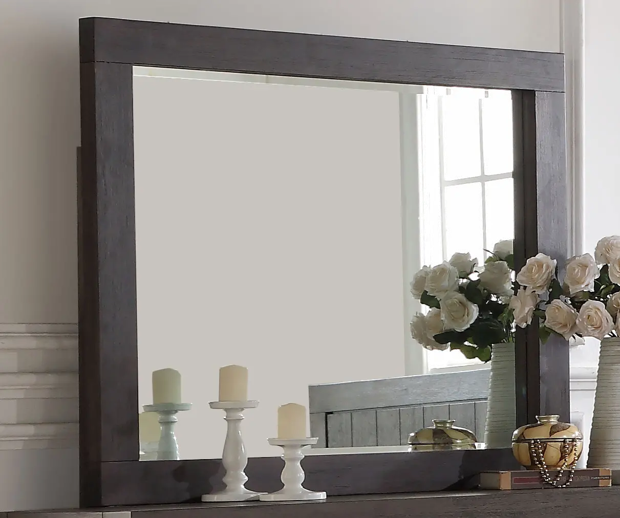 Heath Basalt Gray Casual Classic Mirror-2