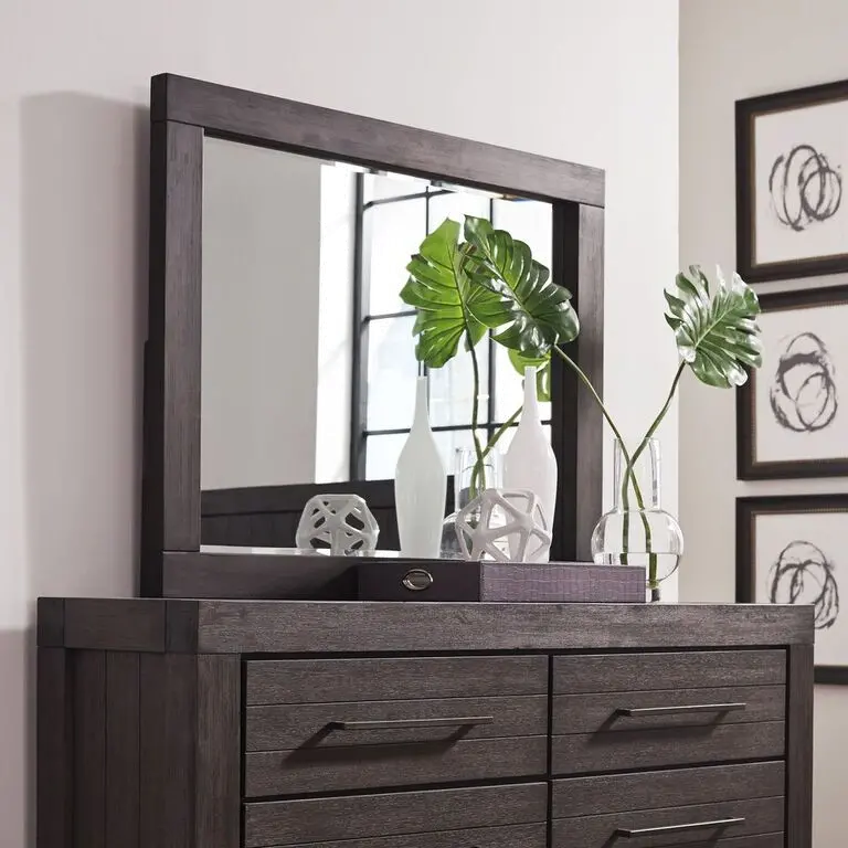 Heath Basalt Gray Casual Classic Mirror-6