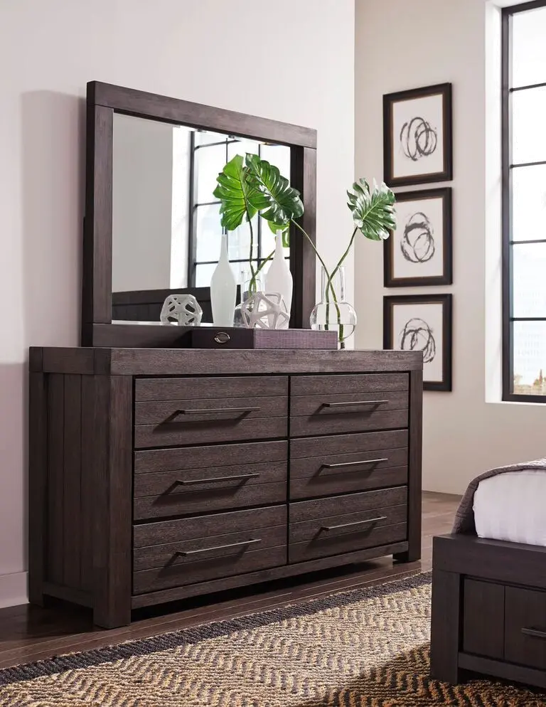 Heath Basalt Gray Casual Classic Mirror-4