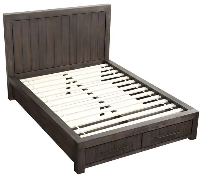 Heath Basalt Gray Casual Classic Full Storage Bed-5