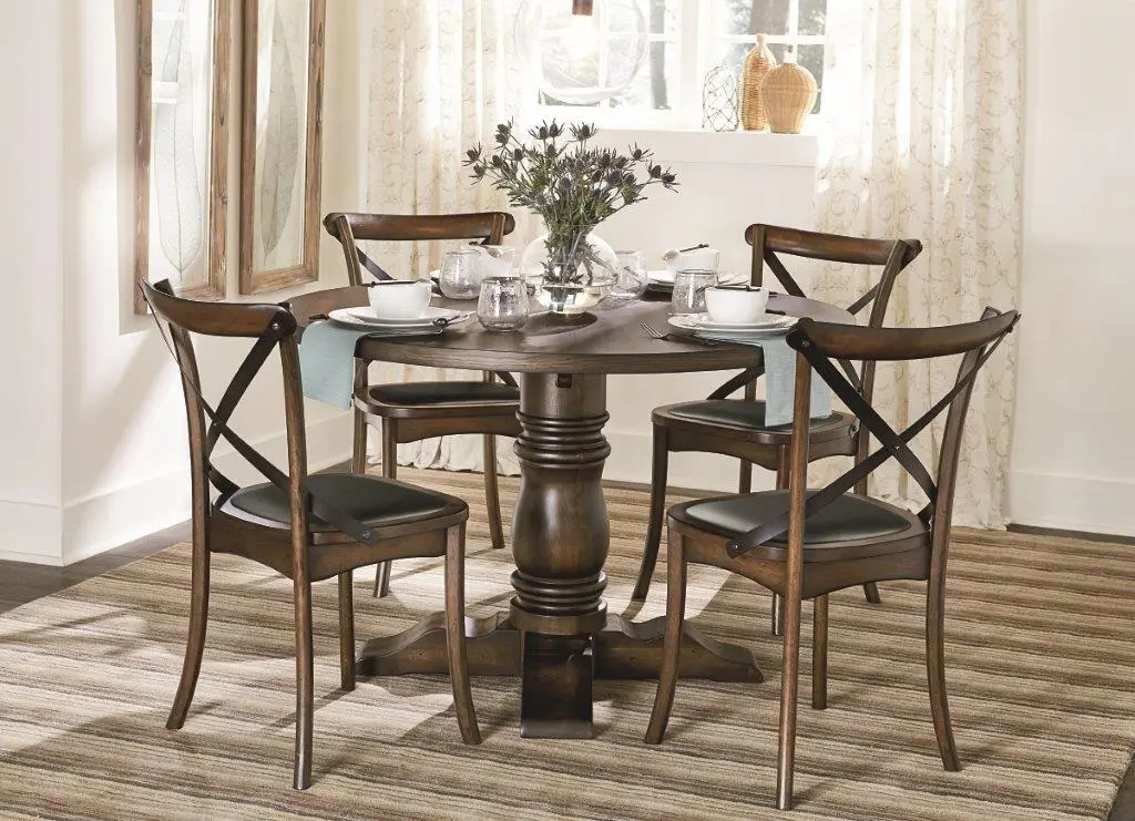 Chestnut 5 Piece Dining Set - Braxton -1
