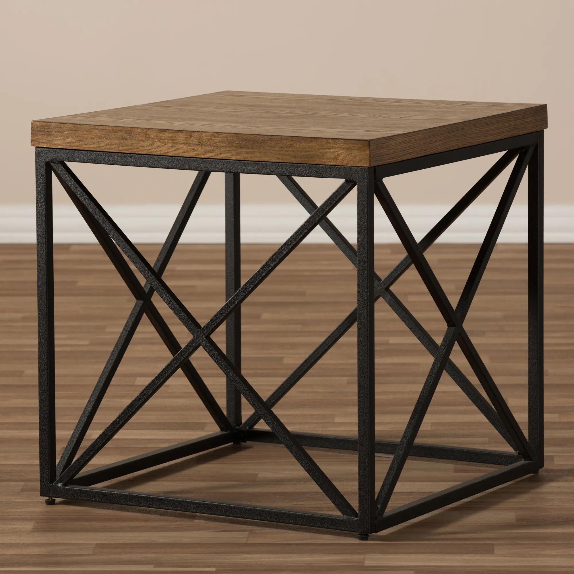 7329-RCW Vintage Industrial End Table - Holden-5