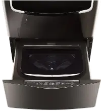 WD205CK LG Signature Pedestal Washer - Black Stainless Steel