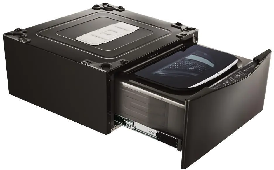 WD205CK LG Signature Pedestal Washer - Black Stainless Steel-5