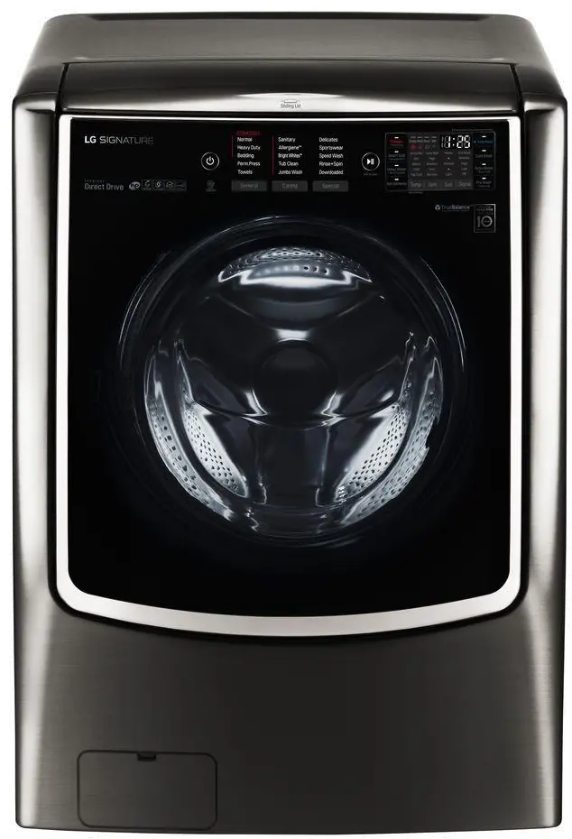 WM9500HKA LG  Signature 5.8 cu. ft. Front Load Washer - Black Stainless Steel-1