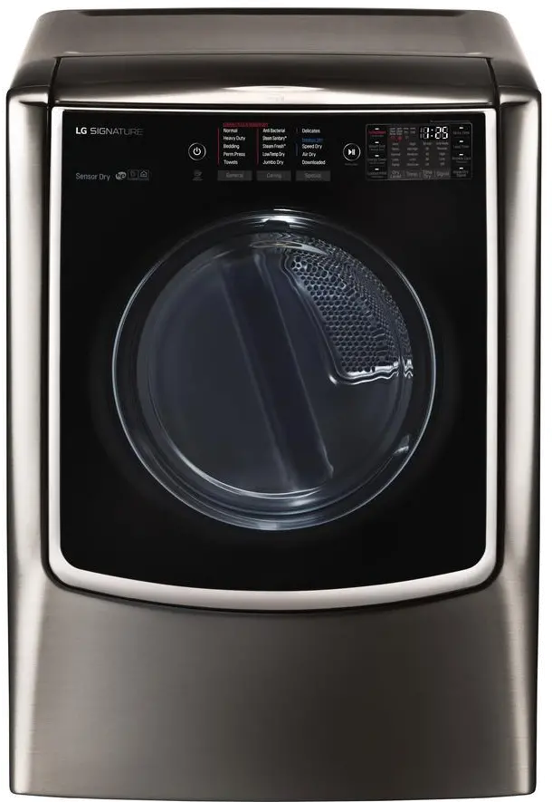 DLEX9500K LG Signature Electric Dryer - 9.0 Cu. Ft. Black Stainless Steel-1