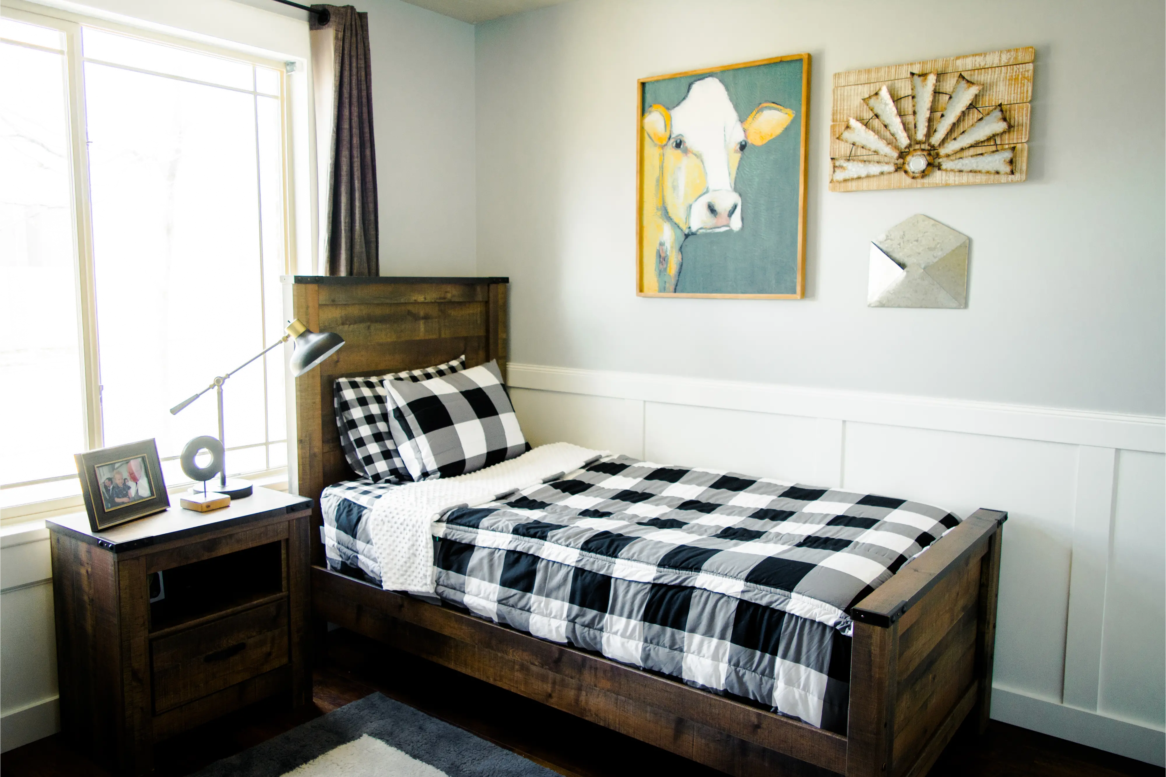 Beddy's Full Black and White Checked Out Bedding Collection-1