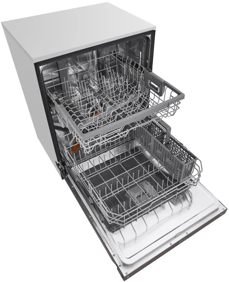 LDF5545BD LG Dishwasher with Front Controls - Black Stainless Steel-3