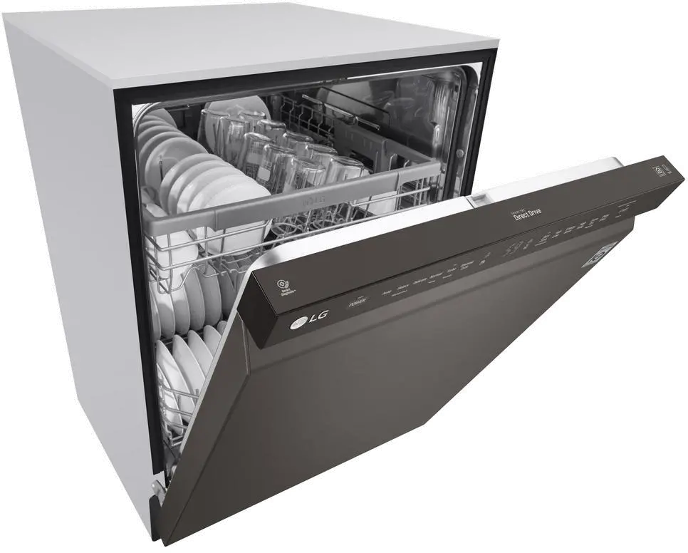 LDF5545BD LG Dishwasher with Front Controls - Black Stainless Steel-5