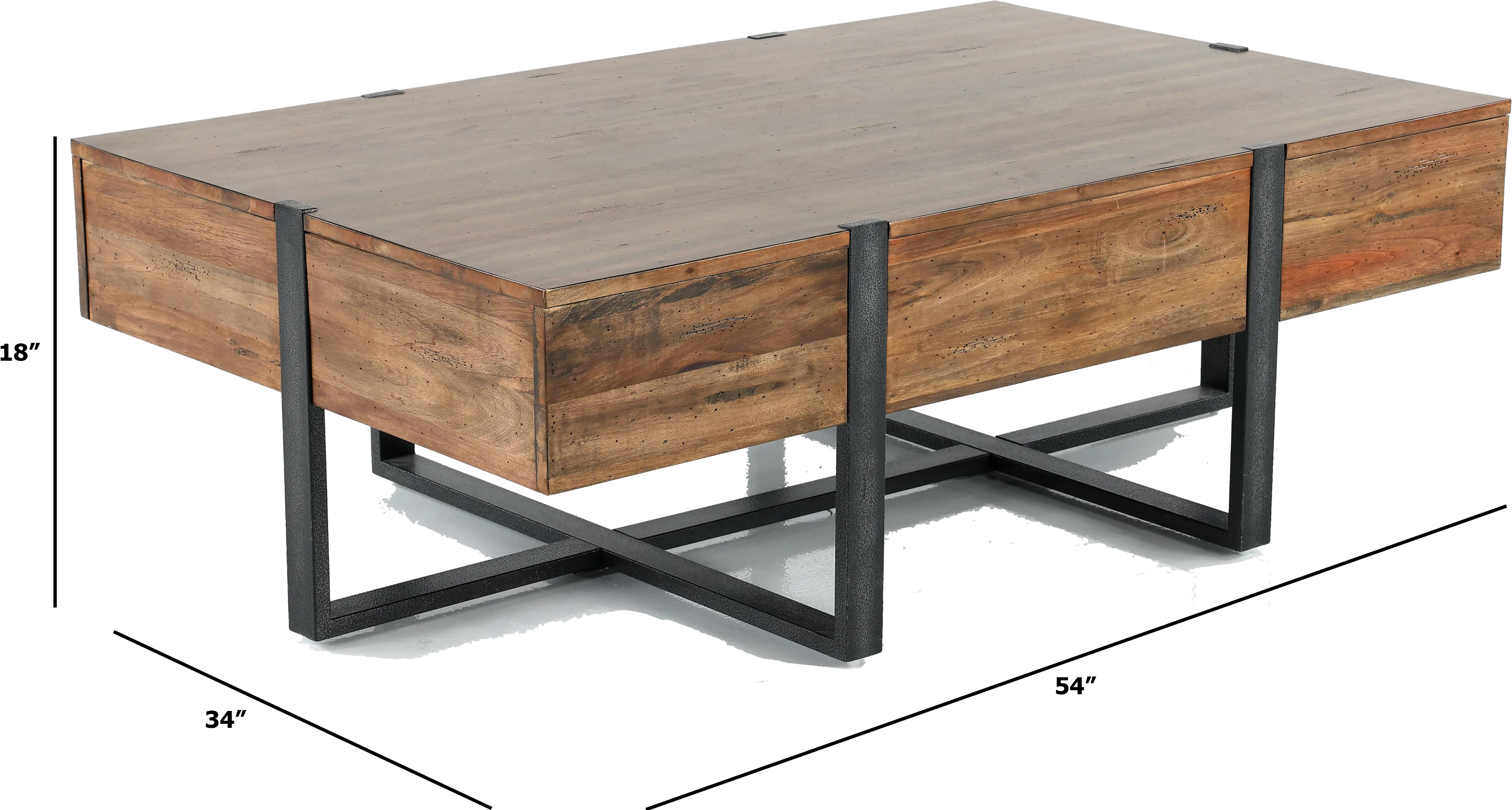 Prescott Brown Coffee Table-3