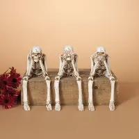 Assorted Poly Resin Skeleton Shelf Sitter