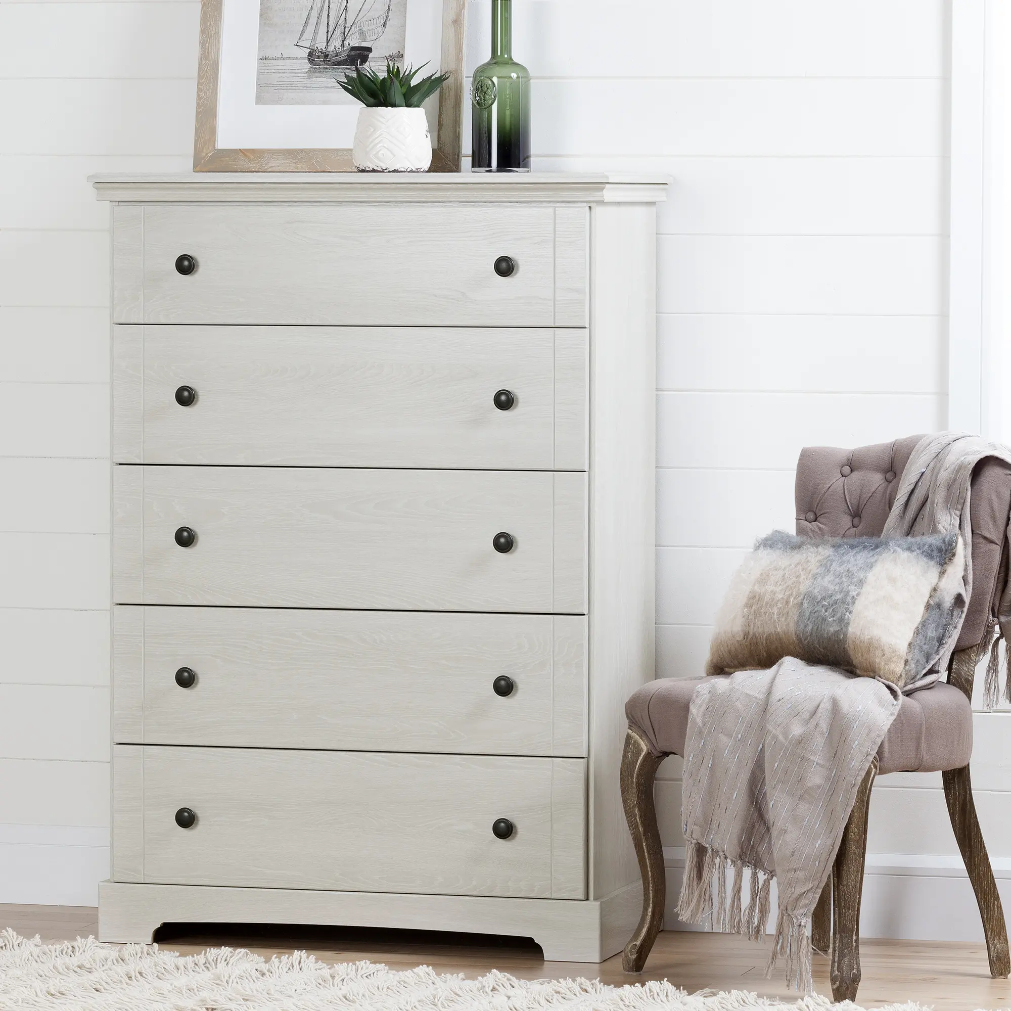 10245 Avilla Winter Oak 5-Drawer Chest - South Shore-2