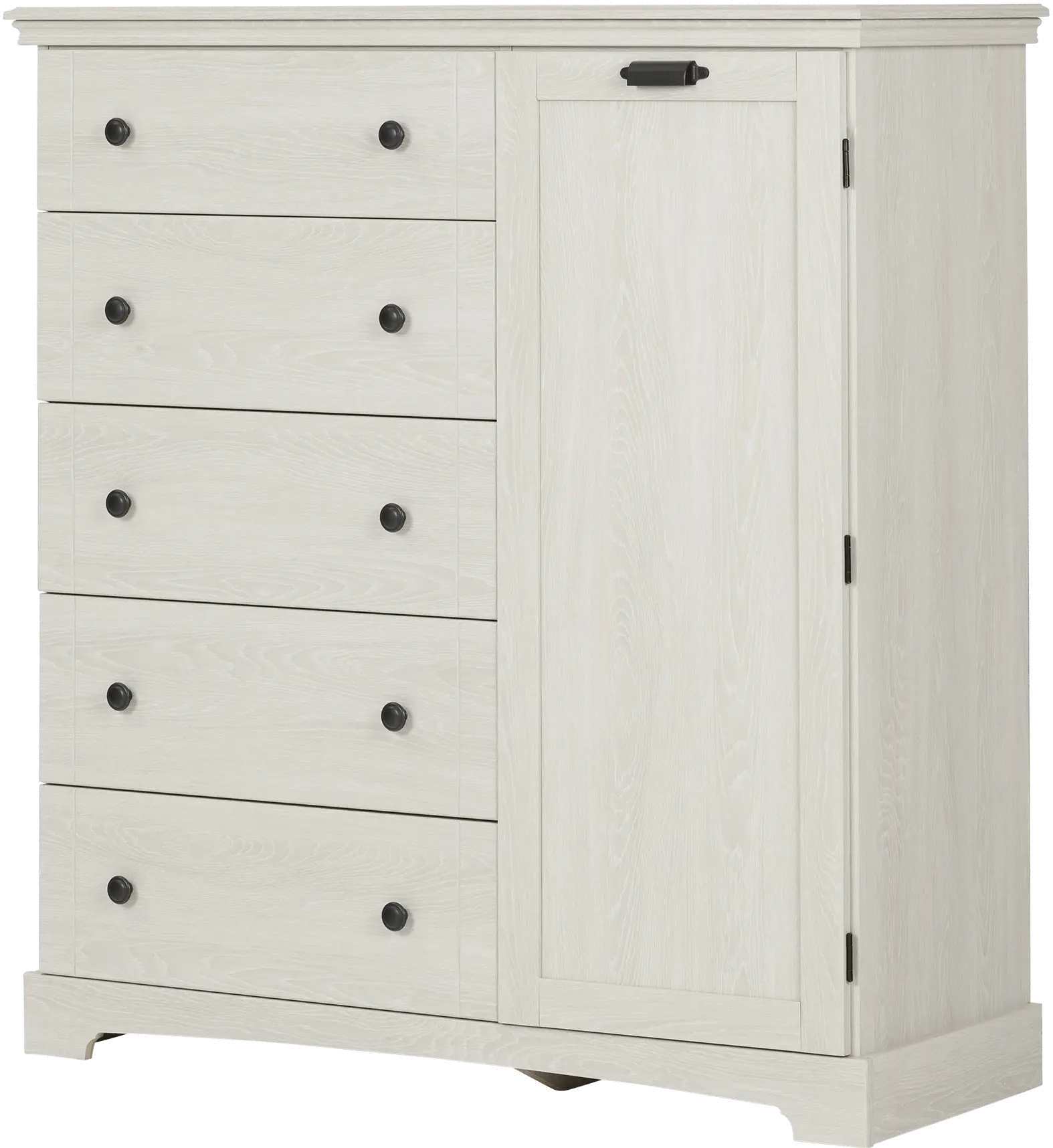 10246 Avilla Winter Oak  Chest with 5 Drawers - South Shore-1