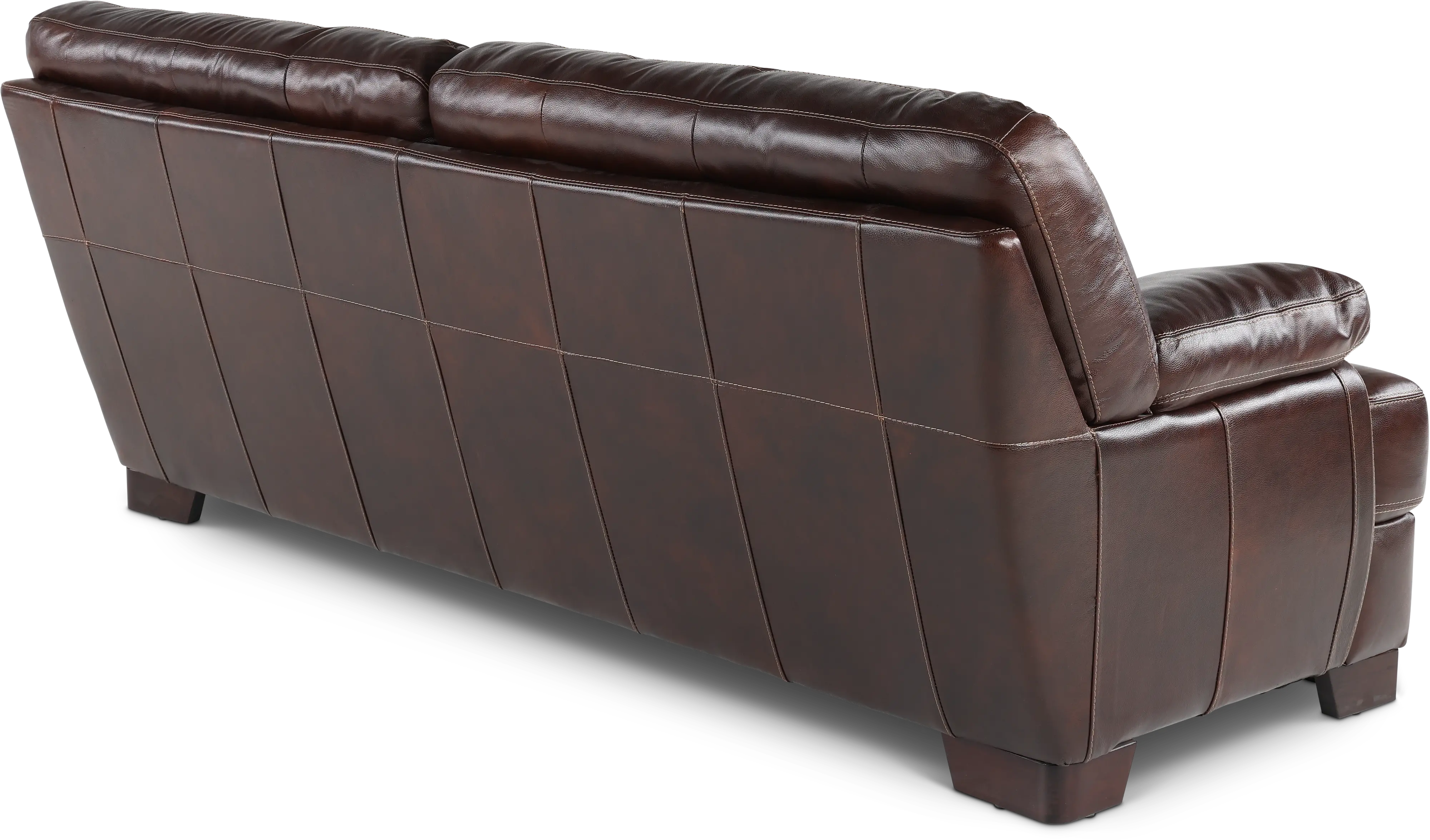 Amarillo Walnut Brown Leather Sofa-6