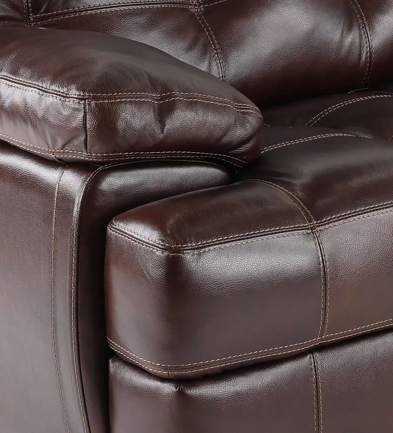 Amarillo Walnut Brown Leather Sofa-7