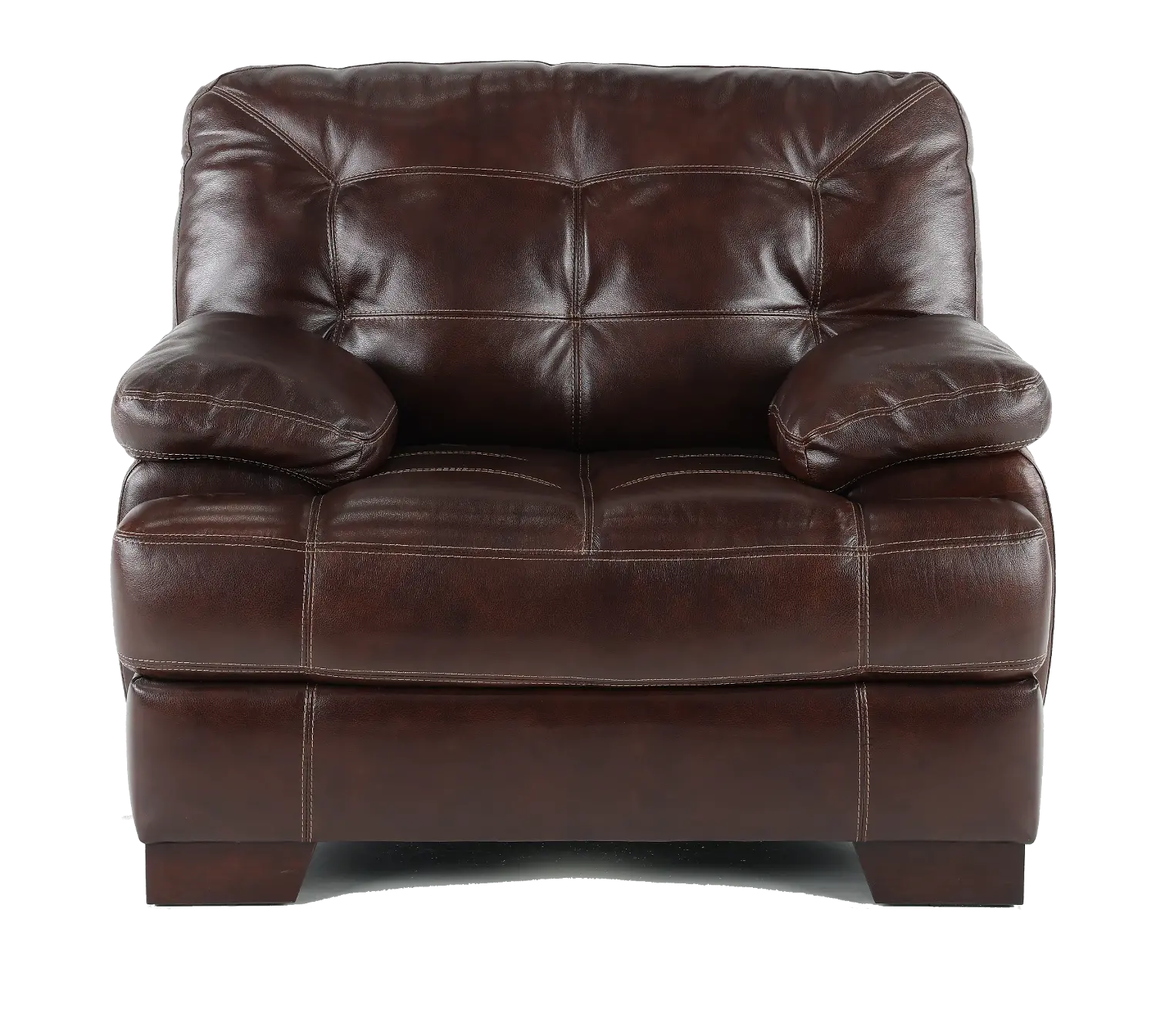 Amarillo Walnut Brown Leather Chair-1