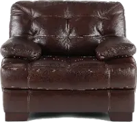 Amarillo Walnut Brown Leather Chair