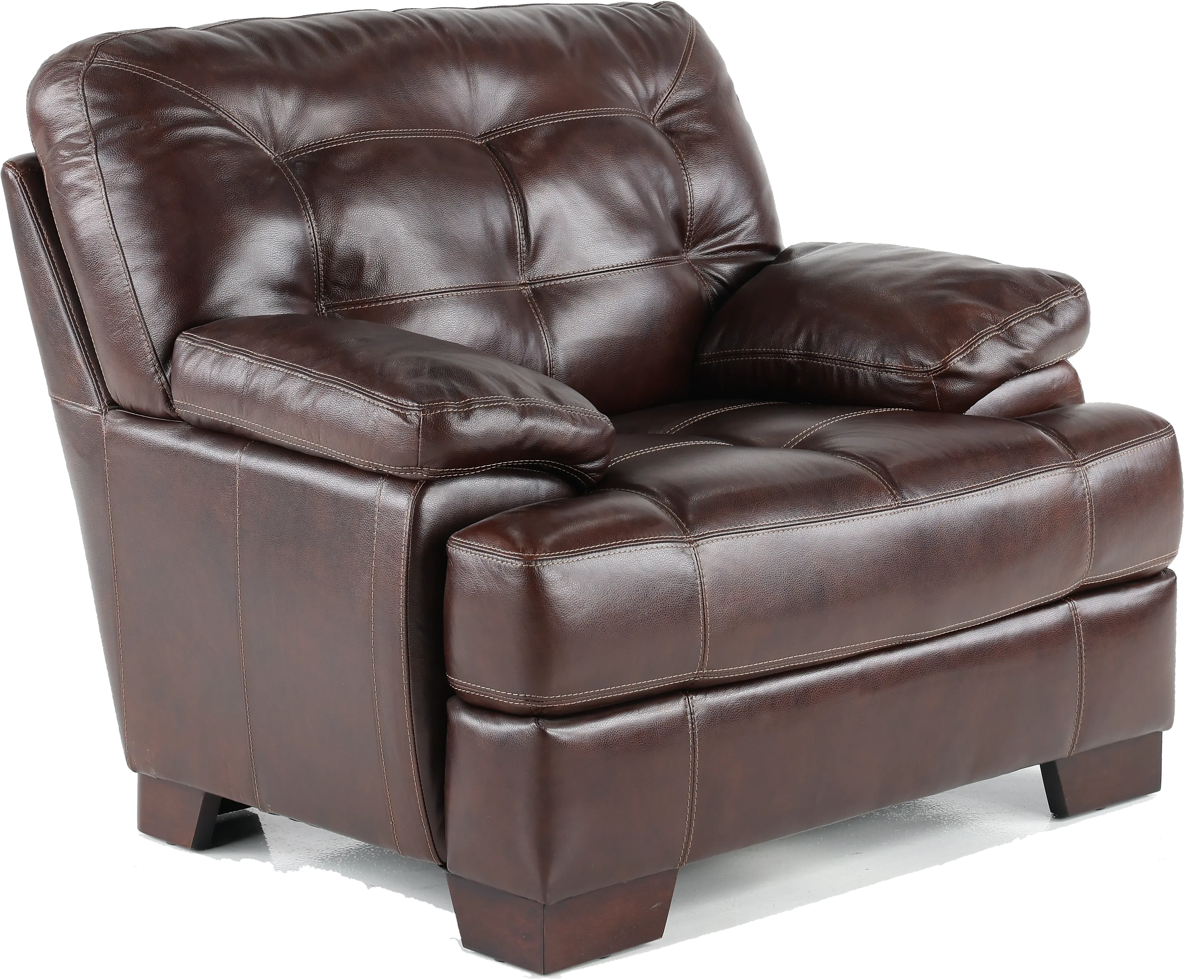 Amarillo Walnut Brown Leather Chair-4