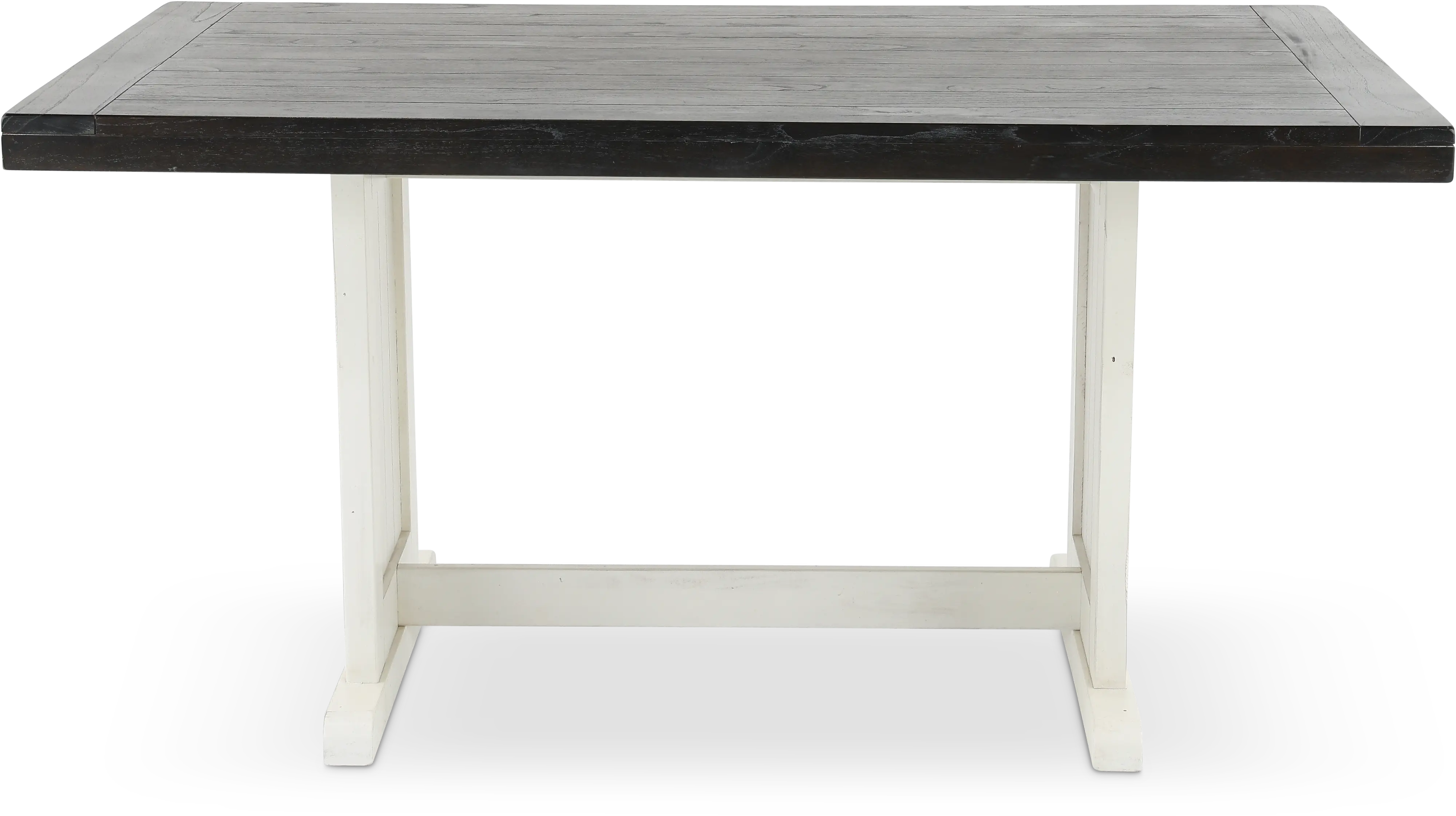 Bourbon County White Two-Tone Trestle Dining Table-1