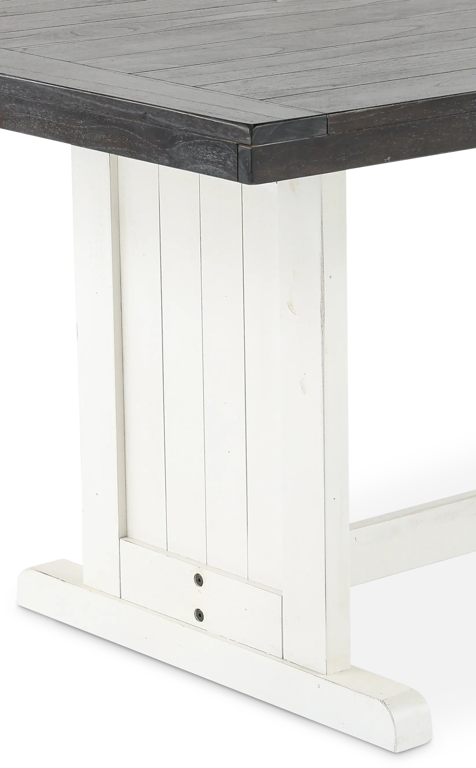 Bourbon County White Two-Tone Trestle Dining Table-2
