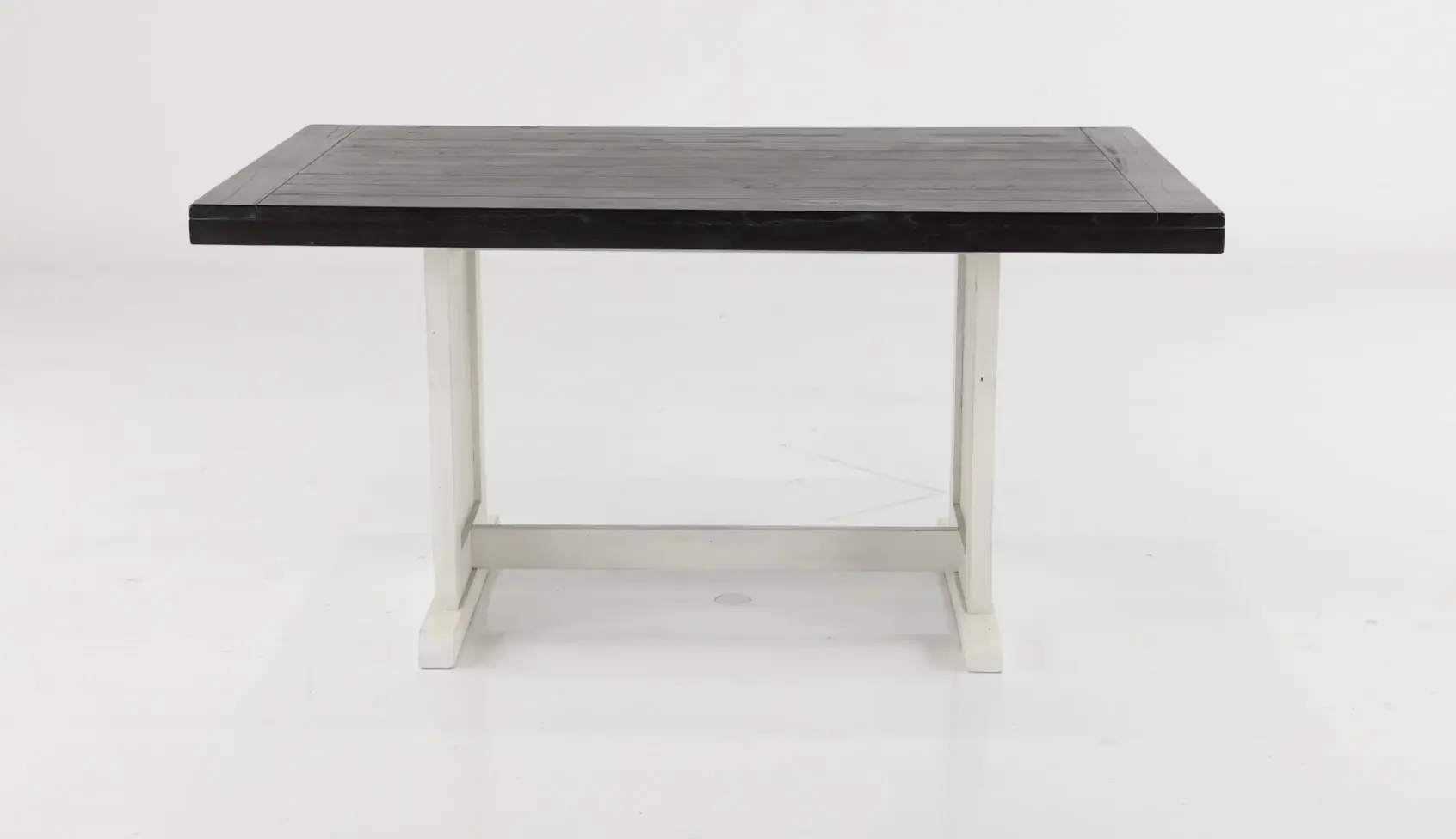 Bourbon County White Two-Tone Trestle Dining Table-5