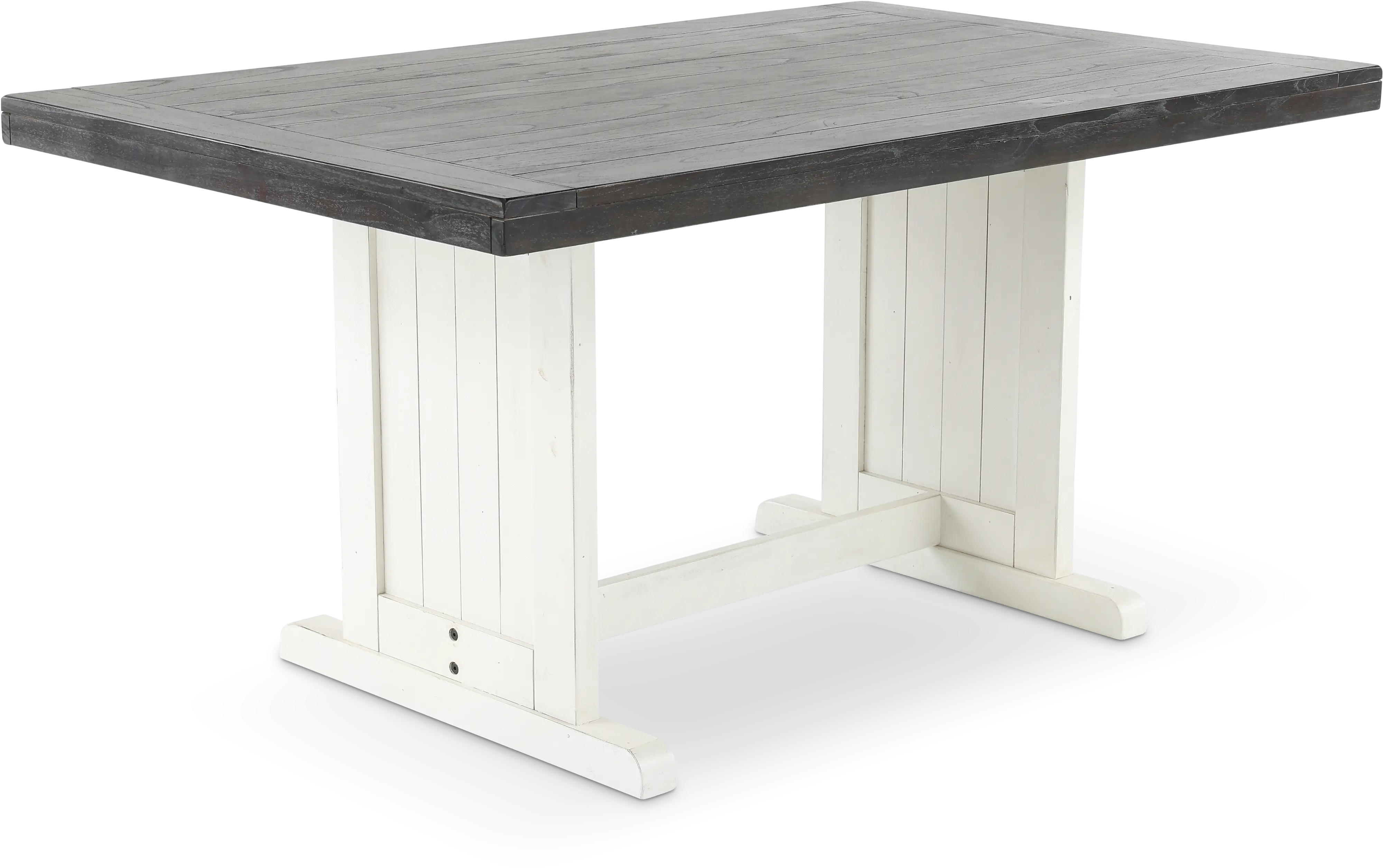 Bourbon County White Two-Tone Trestle Dining Table-6