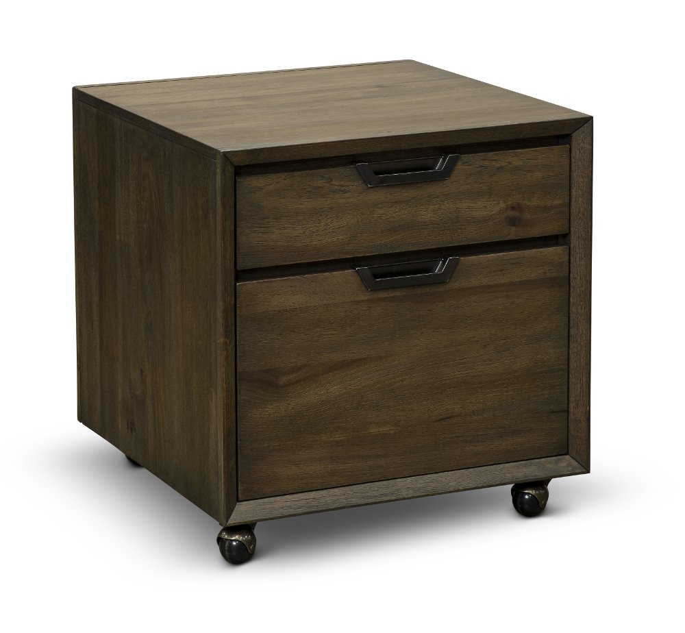 Harper Point  Brown Two Drawer Rolling File Cabinet