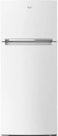 WRT518SZFW Whirlpool 18 cu ft Top Freezer Refrigerator - 28 W White
