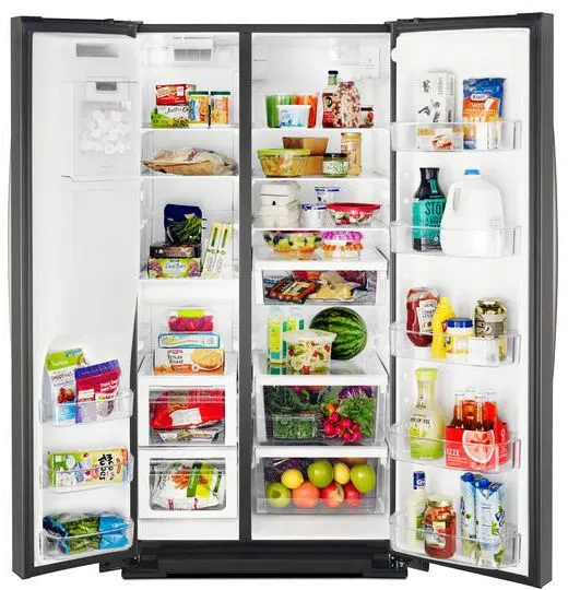 WRS588FIHV Whirlpool 28.5 cu ft Side by Side Refrigerator - Black Stainless Steel-2