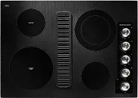KCED600GBL KitchenAid 30 Inch Electric Downdraft Cooktop with 4 Elements - Black