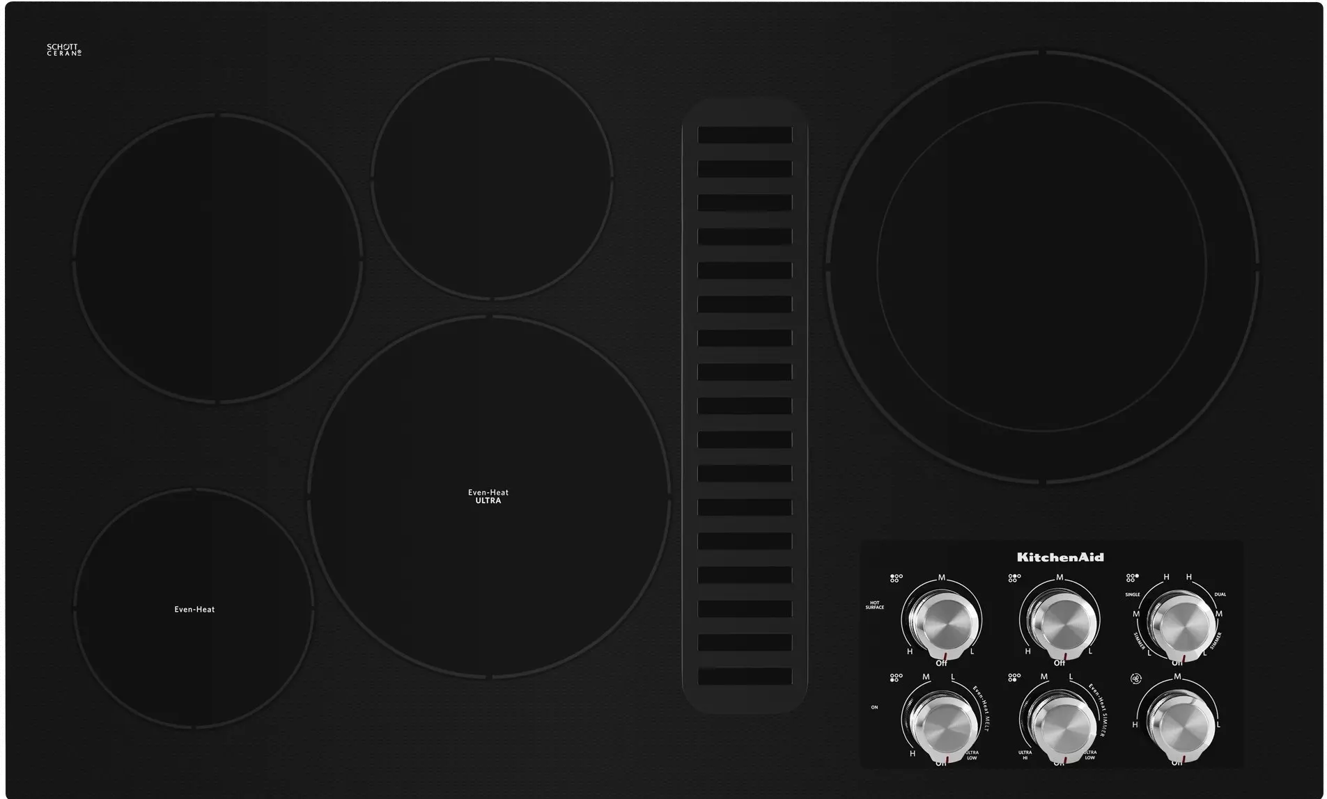 KCED606GBL KitchenAid 36 Inch Electric Cooktop - Black-2