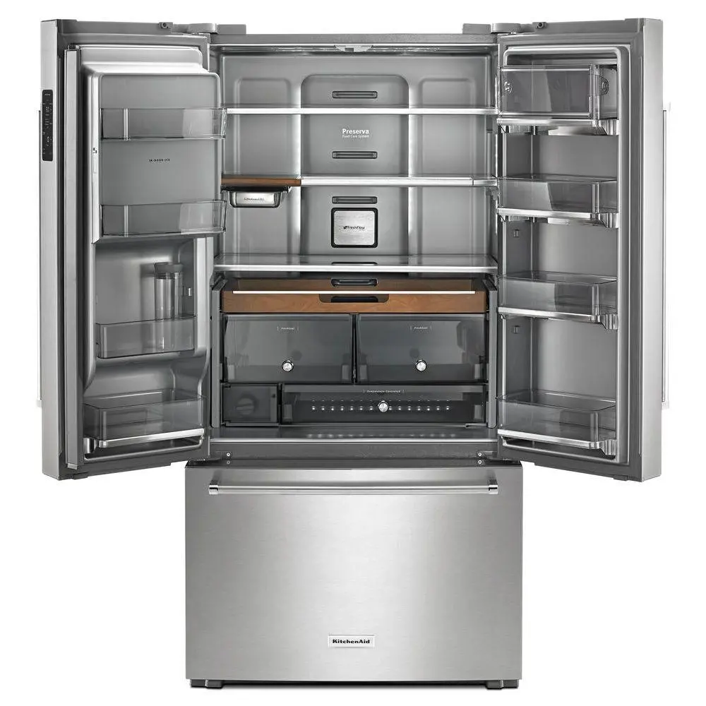 KRFC704FPS KitchenAid 24 Cu Ft French Door Refrigerator – Counter Depth Stainless Steel-3