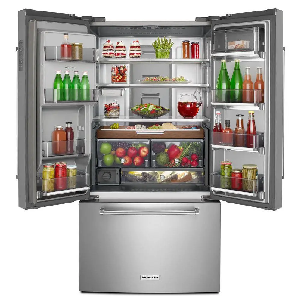 KRFC704FPS KitchenAid 24 Cu Ft French Door Refrigerator – Counter Depth Stainless Steel-5
