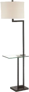 Rudko Floor Table Lamp with Glass Tray Table