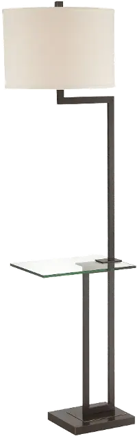 Rudko Floor Table Lamp with Glass Tray Table