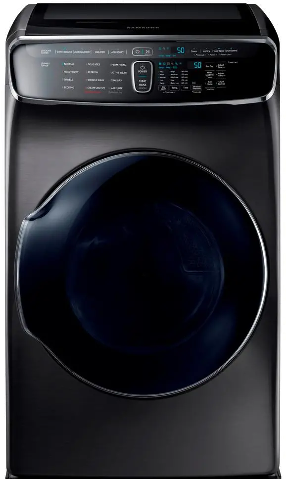 DVG60M9900V Samsung Gas FlexDry Dryer with Steam - 7.5 Total cu. ft. Black Stainless Steel-2