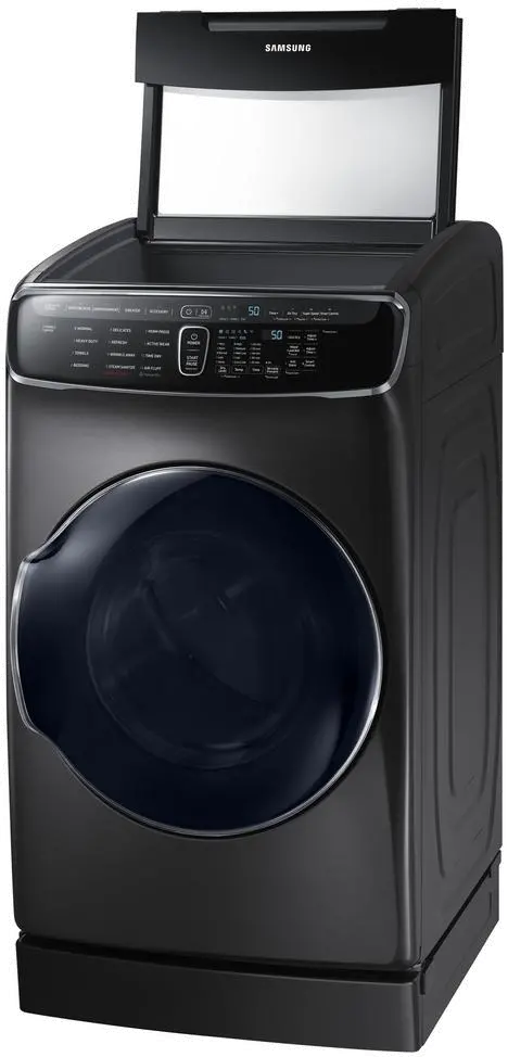 DVG60M9900V Samsung Gas FlexDry Dryer with Steam - 7.5 Total cu. ft. Black Stainless Steel-7