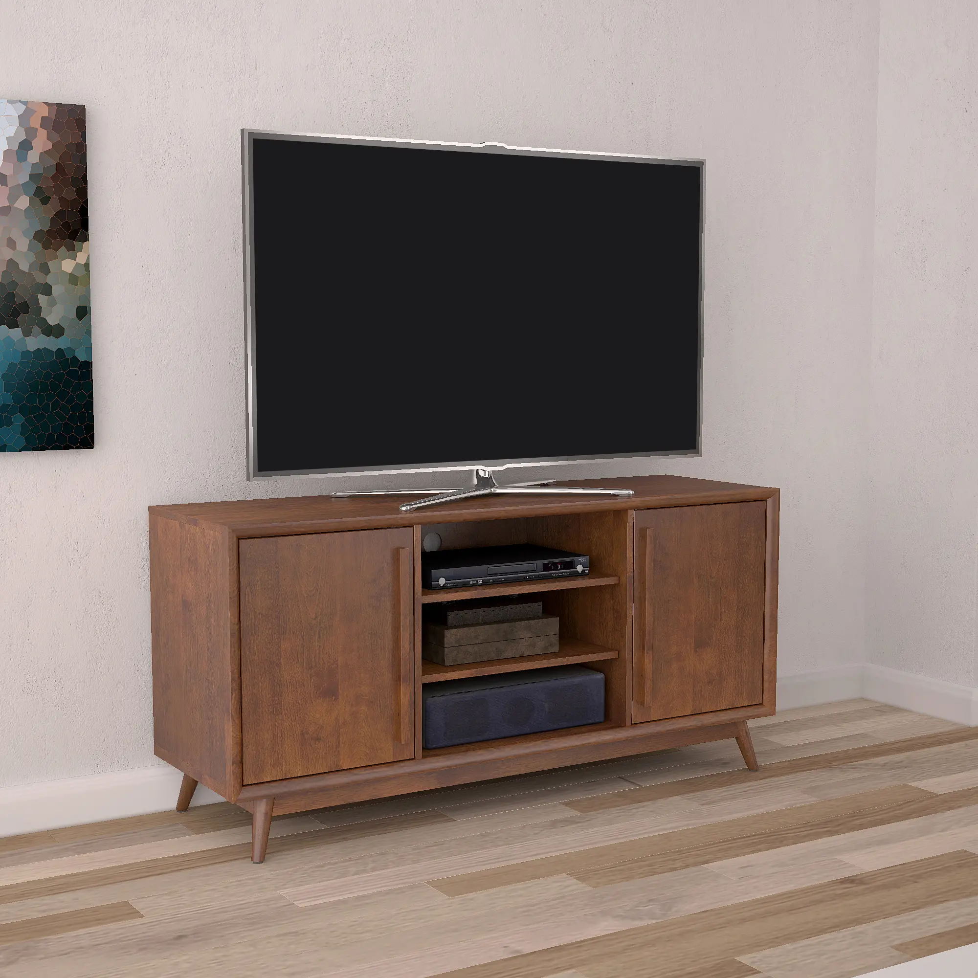 Mahogany TV Stand - Leawood-2