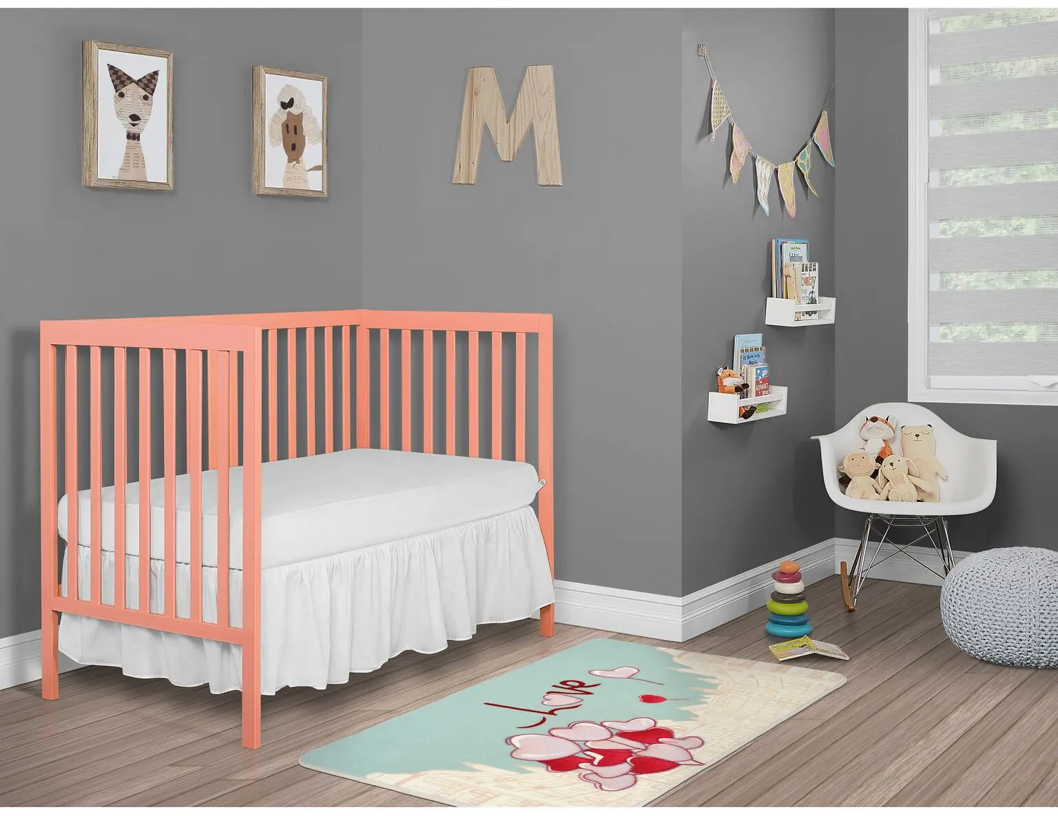 Fusion Coral 5-in-1 Convertible Crib - Synergy-3