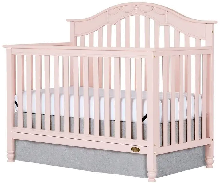 Blush Pink 5-in-1 Convertible Crib - Charlotte-1