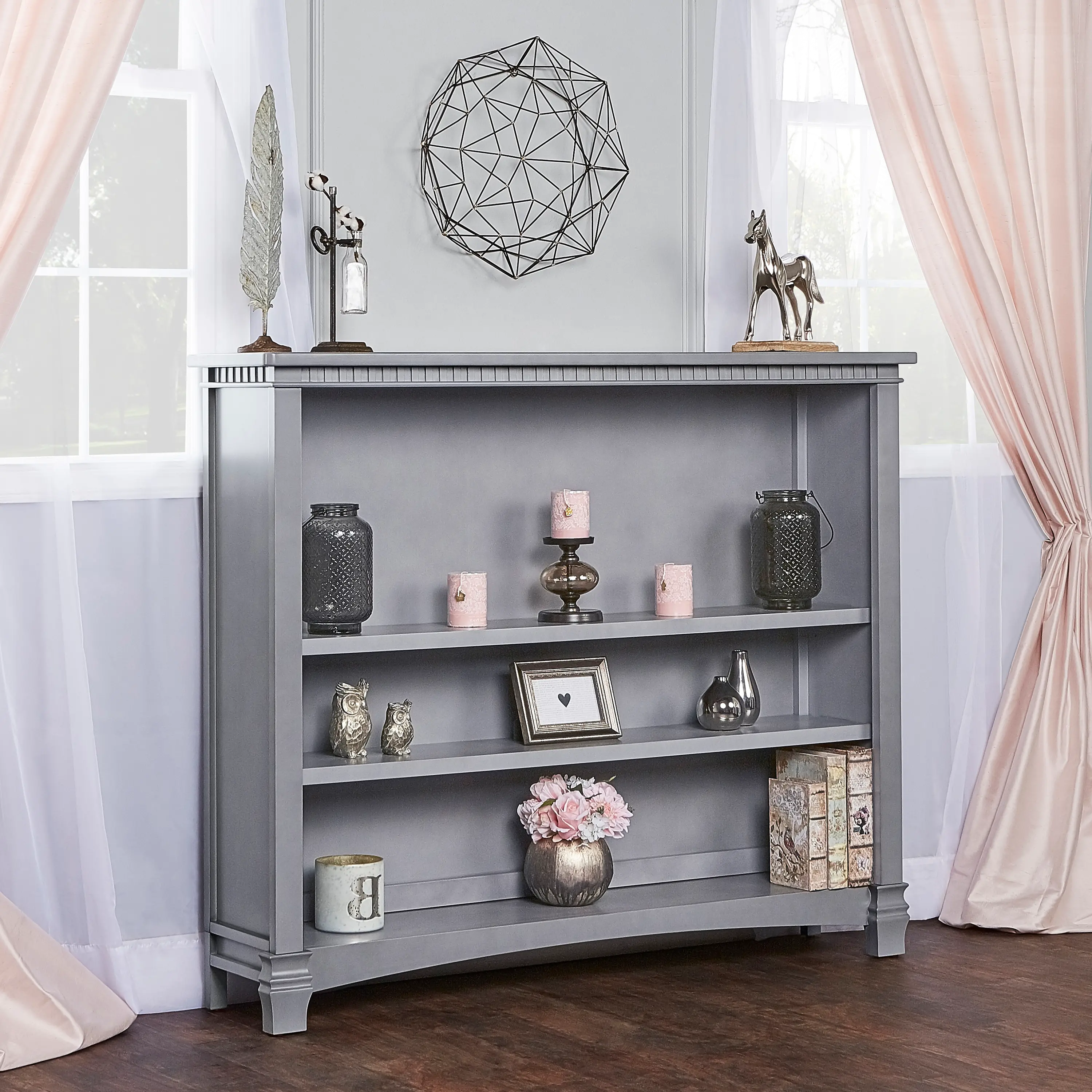  Storm Grey Bookcase - Santa Fe and Cheyenne-1
