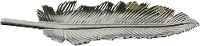 Silver Ceramic Leaf Plate