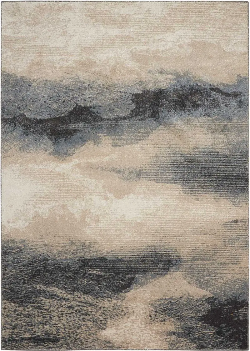 Maxwell 5 x 7 Abstract Flint Rug