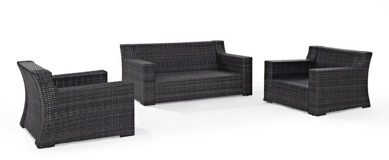 KO70098BR Beaufort Blue Mist and Wicker 3 pc Patio Set-3