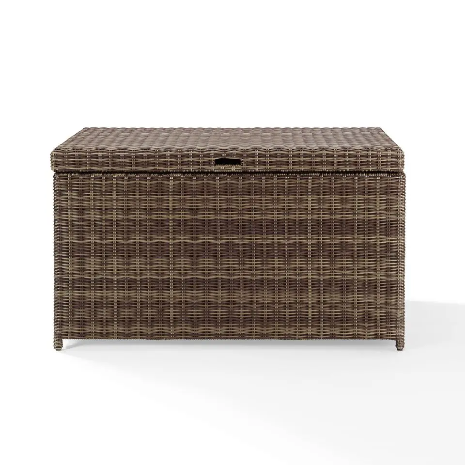 CO7305-WB Bradenton Brown Wicker Patio Storage Bin-1
