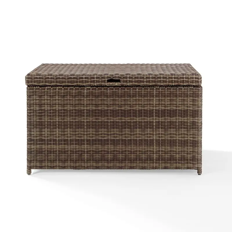Bradenton Brown Wicker Patio Storage Bin